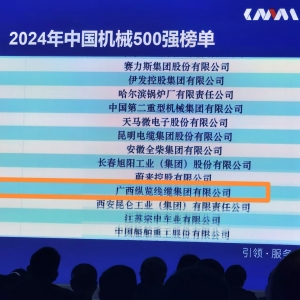 喜訊！縱覽線纜集團連續(xù)多年榮登“中國機械500強企業(yè)”榜單